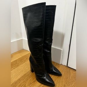 FAUX CROC BOOTS
